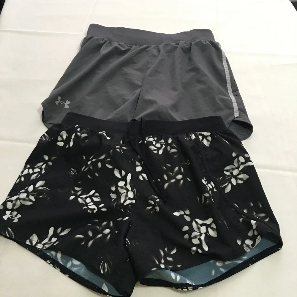 Lot of 4 Under Armour Athletic Shorts Women Medium Running Training Activewear